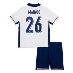 Criança Camisola Futebol Inglaterra Kobbie Mainoo #26 UEFA Euro 2024 Principal Equipamento (+ Calções)