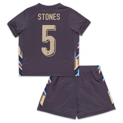 Criança Camisola Futebol Inglaterra Stones #5 UEFA Euro 2024 Alternativa Equipamento (+ Calções)