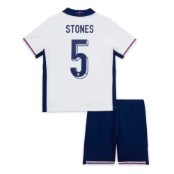 Criança Camisola Futebol Inglaterra Stones #5 UEFA Euro 2024 Principal Equipamento (+ Calções)