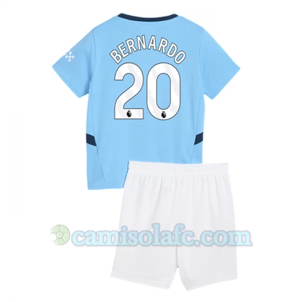 Criança Camisola Futebol Manchester City Bernardo Silva #20 2024-25 1ª Equipamento (+ Calções)