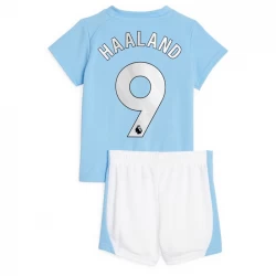 Criança Camisola Futebol Manchester City Erling Haaland #9 2023-24 1ª Equipamento (+ Calções)
