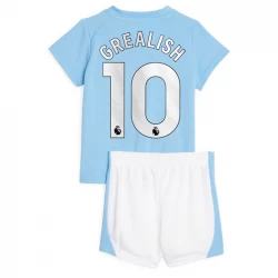 Criança Camisola Futebol Manchester City Jack Grealish #10 2023-24 1ª Equipamento (+ Calções)