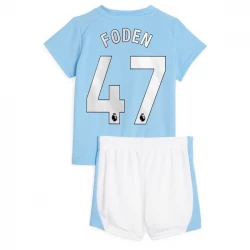 Criança Camisola Futebol Manchester City Phil Foden #47 2023-24 1ª Equipamento (+ Calções)
