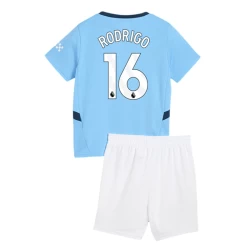 Criança Camisola Futebol Manchester City Rodrigo #16 2024-25 1ª Equipamento (+ Calções)