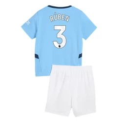 Criança Camisola Futebol Manchester City Ruben #3 2024-25 1ª Equipamento (+ Calções)