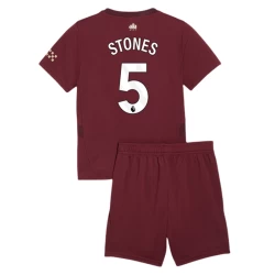 Criança Camisola Futebol Manchester City Stones #5 2024-25 3ª Equipamento (+ Calções)