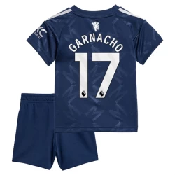 Criança Camisola Futebol Manchester United 2024-25 Garnacho #17 2ª Equipamento (+ Calções)