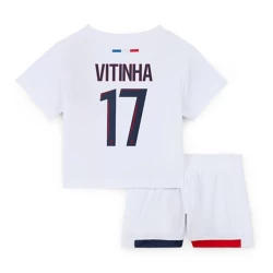 Criança Camisola Futebol Paris Saint-Germain PSG 2024-25 Vitinha #17 2ª Equipamento (+ Calções)