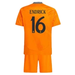 Criança Camisola Futebol Real Madrid 2024-25 Endrick #16 2ª Equipamento (+ Calções)