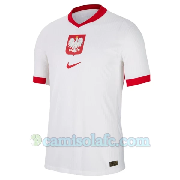 Discount Camisola Futebol Polônia UEFA Euro 2024 Principal Homem Equipamento