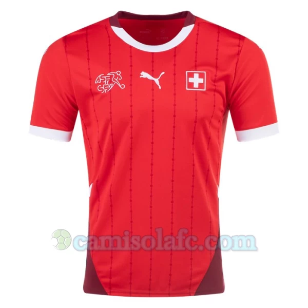 Discount Camisola Futebol Suíça UEFA Euro 2024 Principal Homem Equipamento