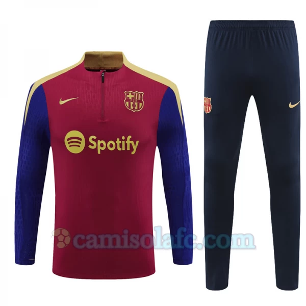 FC Barcelona Sweat Fatos de Treino 2024-25 Vermelho Player Version