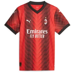 Mulher Camisola Futebol AC Milan 2023-24 Principal Equipamento