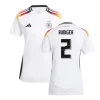 Mulher Camisola Futebol Alemanha Antonio Rudiger #2 UEFA Euro 2024 Principal Equipamento
