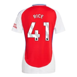 Mulher Camisola Futebol Arsenal FC Declan Rice #41 2024-25 Principal Equipamento