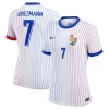 Mulher Camisola Futebol França Antoine Griezmann #7 UEFA Euro 2024 Alternativa Equipamento