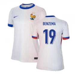 Mulher Camisola Futebol França Karim Benzema #19 UEFA Euro 2024 Alternativa Equipamento
