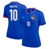 Mulher Camisola Futebol França Kylian Mbappé #10 UEFA Euro 2024 Principal Equipamento