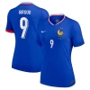 Mulher Camisola Futebol França Olivier Giroud #9 UEFA Euro 2024 Principal Equipamento