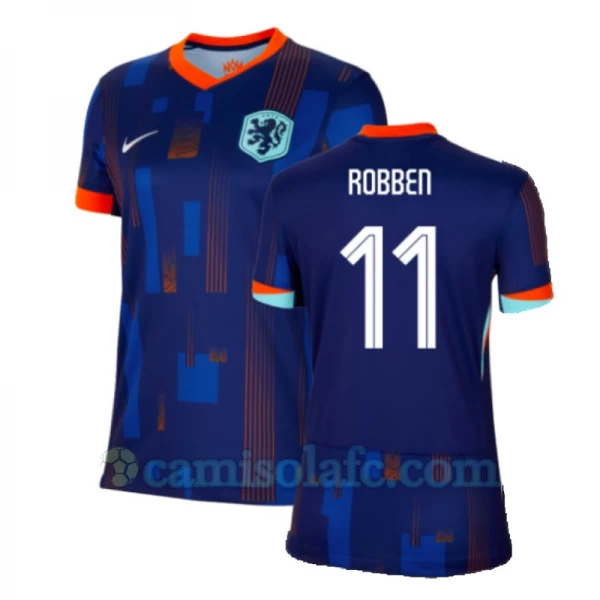 Mulher Camisola Futebol Holanda Arjen Robben #11 UEFA Euro 2024 Alternativa Equipamento