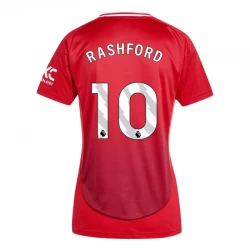 Mulher Camisola Futebol Manchester United Marcus Rashford #10 2024-25 Principal Equipamento