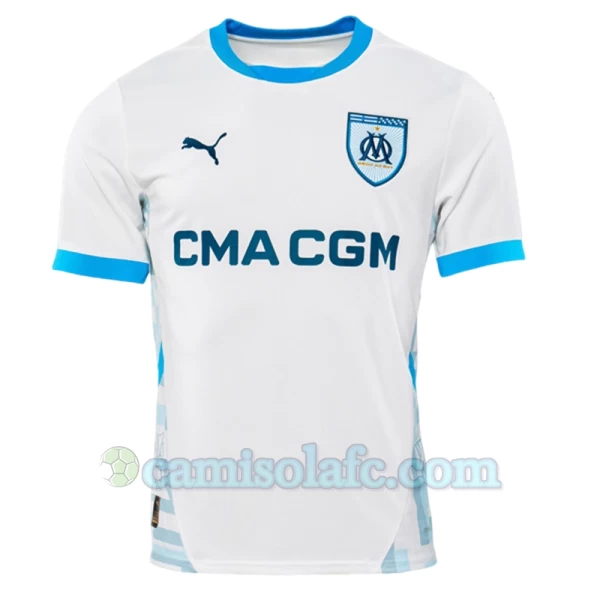 Mulher Camisola Futebol Olympique de Marseille 2024-25 Principal Equipamento