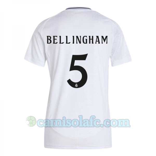 Mulher Camisola Futebol Real Madrid Jude Bellingham #5 2024-25 Principal Equipamento