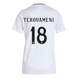 Mulher Camisola Futebol Real Madrid Tchouameni #18 2024-25 Principal Equipamento